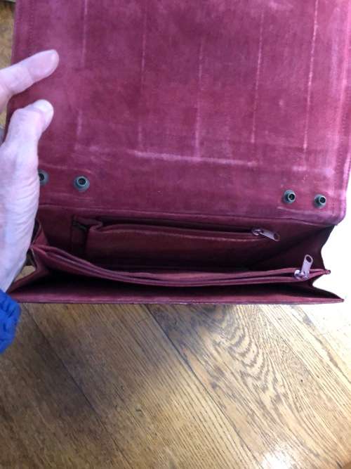 Genuine eelskin rusched clutch handbag